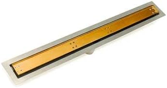 36" FF Series Complete Kit with Tile Insert Frame in Polished Gold