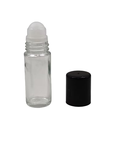 2Packs Glass Roller Bottles 30ml/1 Oz Plastic Roller Ball for Cosmetics Oils and Perfume Convenient Sizes, Reusable and Refillable3