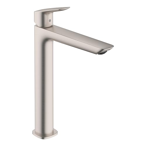 hansgrohe Logis Fine Modern 1 1-Hole Bathroom Sink Faucet in Brushed Nickel, 71258821 by hansgrohe - Used condition - US$194.99