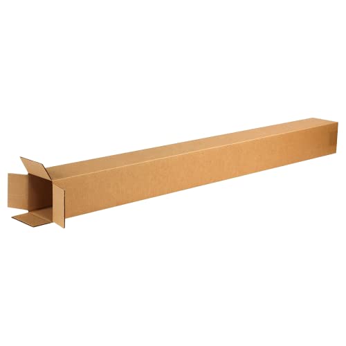 Image of PARTNERS BRAND 4x4x48 Tall Corrugated Boxes, Tall, 4L x 4W x 48H, Pack of 25 | Shipping, Packaging, Moving, Storage Box for Home or Business, Strong Wholesale Bulk Boxes