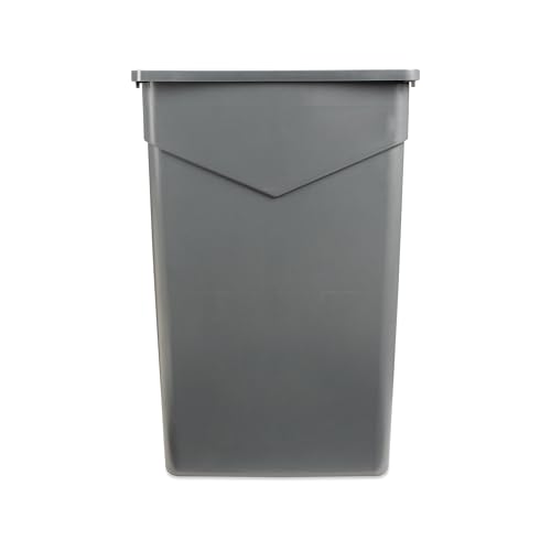 Image of Carlisle FoodService Products 34202323 TrimLine Rectangle Waste Container Trash Can Only, 23 Gallon, Gray
