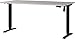 Produktbild Germania Schreibtisch 8024-630, in Kaschmir/Schwarz, elektr. höhenverstellbar, 160 x 119 x 80 cm (BxHxT)