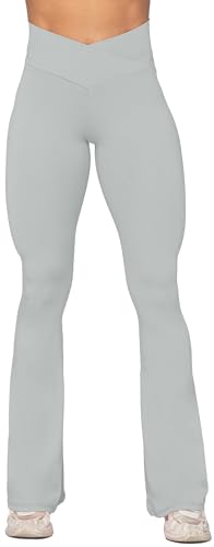Image of Sunzel Flare Leggings, Crossover Yoga Pants with Tummy Control, High-Waisted and Wide Leg