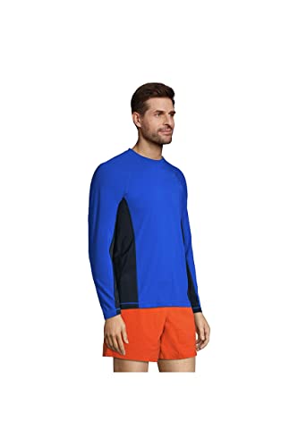 Lands' End Mens Long Sleeve Swim Tee Rash Guard Vibrant Blue Regular Small3