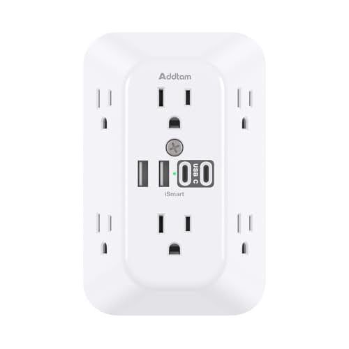 Addtam 6-Outlet 1800J Power Surge Protector