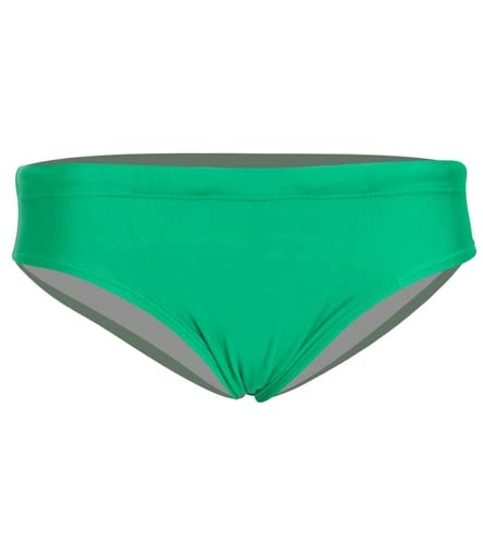 iSwim Roupa de banho essencial sólida juvenil (22-28), Verde Kelly, 26