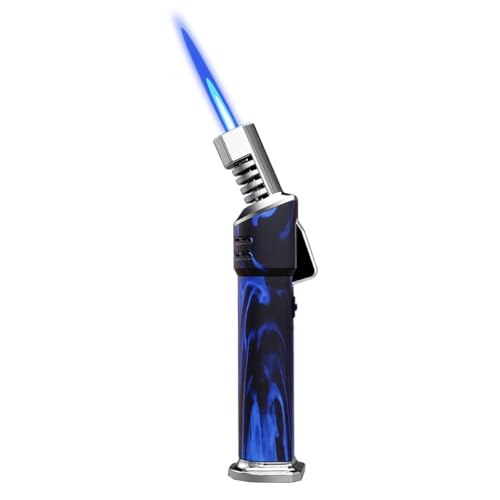 Encendedor de Butano Metal Azul con Llama Ajustable