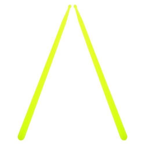 1 par de baquetas de plástico antideslizantes para práctica de batería, baquetas ligeras de percusión con agarre para baterías electrónicas y de jazz, mango verde claro para entrenamiento musical miniatura 1
