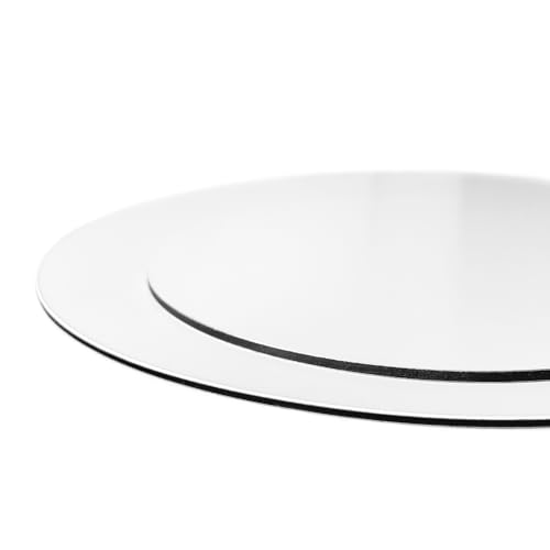 Signalétique.biz France - Panneau Composite Aluminium Blanc 2 mm Rond. Plaque alu avec au Centre un Polyéthylène (PVC) Aluminium Composite Blanc 2 mm - 90 cm (900 mm) -