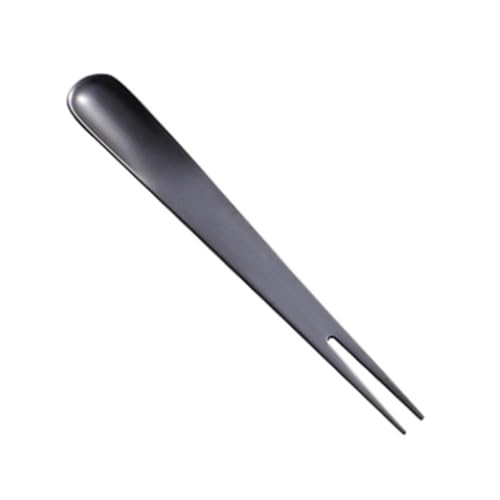 VANZACK Tenedor de Fruta de Acero Inoxidable 304 Negro Multifuncional para Postres y Frutas Utensilio para Cocina y Hogar Adecuado para Fiestas Restaurantes y Eventos