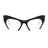 DOERAYMI Cat Eye Blue Light Blocking Glasses Women Vintage Fashion Semi-rimless Eyeglasses