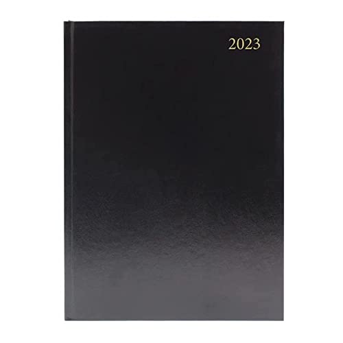 Condiary Desk Diary Day Per Page Appointments A4 Black 2023 KFA41ABK23
