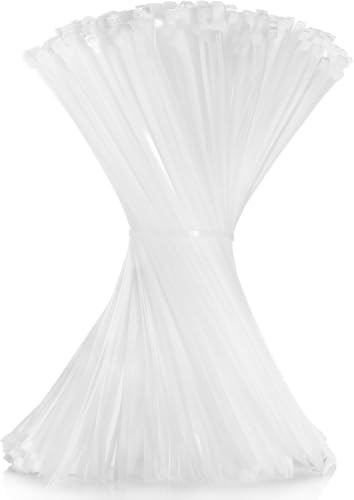 Image of bvslf 300 MM x 3.6 MM | 300 PCS | Heavy Duty Strong 30 cm Long Self Locking Cable Zip Tie for Cable Management Luggage Packing Electrical Lock Cable Tie | 12 inch Premium Nylon Zip Ties | White