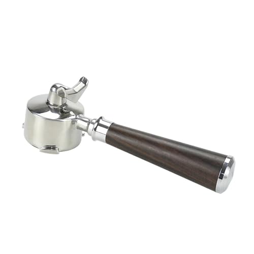 51mmコーヒーポルタフィルター ダブルスパウト、デロンギEC680 EC685エスプレッソマシンアクセサリー交換用フィルターバスケットバリスタツール対応(D)