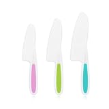 defutay Kids Knife Set, 3PC Nylon Kitchen Baking Knife Set BPA-Free Kids' Knives - Firm Grip, Serrat