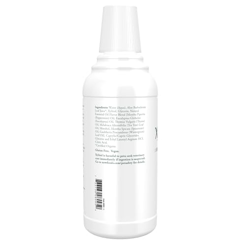NOW Solutions, Xyliwhite™ Mouthwash, Refreshmint Flavor, Naturally Freshens Breath, Cleanses Teeth and Gums, 16-Ounce