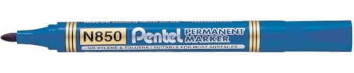 Pentel Permanent Markers Bullet Point - Blue (Pack Of 12), N850-Ce