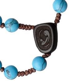 Miniatura 3 de Rosario de 5 décadas de madera de azufaifo de 0.236 in