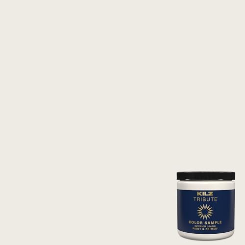 KILZ TRIBUTE Paint & Primer, Interior, Color Sample, White Modern, 8 Ounces