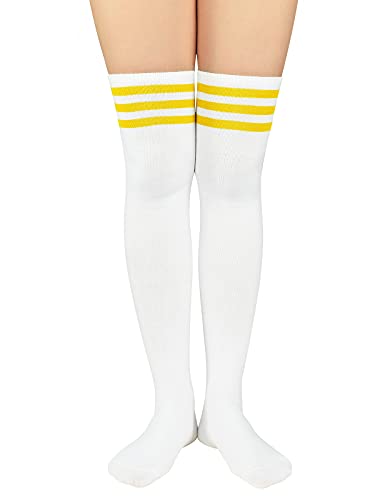Image of Century Star Thigh High Socks Long Over Knee High Socks for Women Casual Athlete Striped Knee High Stocking