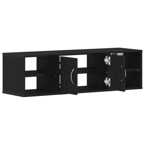 Étagère murale chêne noir pour ranger sans encombrer le sol - 6