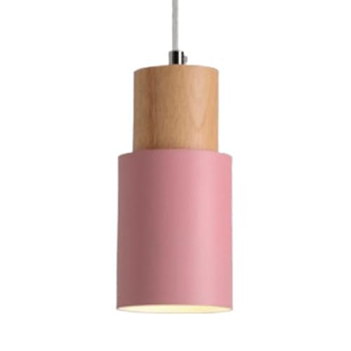 Lámpara colgante de hierro E27 estilo sencillo con pantalla decorativa para techos de bares