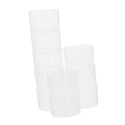 LIFKOME 10 pezzi Bicchieri Misuratori Plastica Trasparente PP da Misurino Graduato per Liquidi Strumento Compatto e Versatile per Dosaggio Medicinali e Miscelazione Epoxy Riutilizzabile