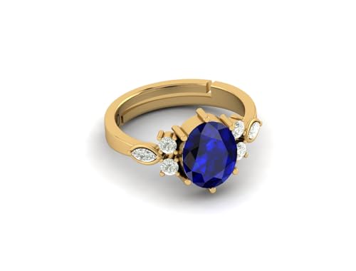 Image of LMDPRAJAPATIS 7.25 Ratti /6.25Carat Natural Certified Panchdhatu Gemstone Gold Plated Adjustable Ring For Men And Women