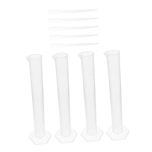 Set de cylindres gradués en plastique 100ml éprouvette graduée laboratoire avec pipettes