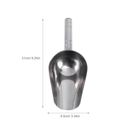 Image of POPETPOP 2-Pack Stainless Steel Dog Food Scoop 1-Cup Pet Food Scoop for Dry Kibble Nuts Flour Beans Candy Thin-Edge Shovel for Easy Serving 9.05 X 3.34 X 3.54 in