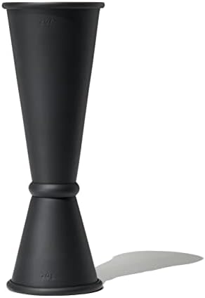 BarChemistry Cocktail Jigger – Professional Japanese Jigger - 1oz/2oz Double Jigger for Bartending – Premium Stainless Steel Cocktail Measuring Jigger – Elegant and Smooth Finish – Matte Black