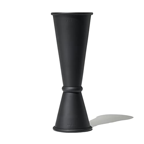 Barchemistry Cocktail Jigger – Professional Japanese Jigger - 1Oz/2Oz Double Jigger For Bartending – Premium Stainless Steel Cocktail Measuring Jigger – Elegant And Smooth Finish – Matte Black #TOP23