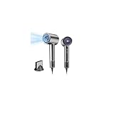 ドライヤー 大風量 速乾 【3億高濃度マイナスイオン・温冷風自動切替】 ヘアドライヤー 静音 ブラシレスDCモーター 美髪 ヘアケア NTC温度制御システム 恒温 軽量コンパクト 持ち運び便利 静電気除去 省エネ 美容師監修 ヘアサロン/家庭用/旅行用 PSE認証済み 日本語説明書付き ホルダー/磁吸ノズル付き (ダークグレー)