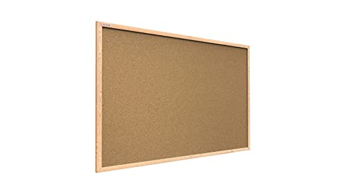 ALLboards Tablón de Corcho con Marco de Madera 100x80cm, Tablón de Anuncios de Corcho Tablón de Anuncios