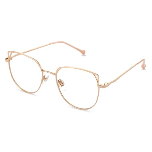 Image of Firmoo Women Cat Eye Reading Glasses 1.0, Stylish Cateye Computer Reading Glasses 1.56 Index Resin Lens Eyewear