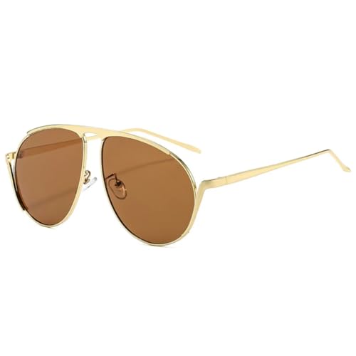 Retro Metal Sunglasses for Women Men Oversized Uv400