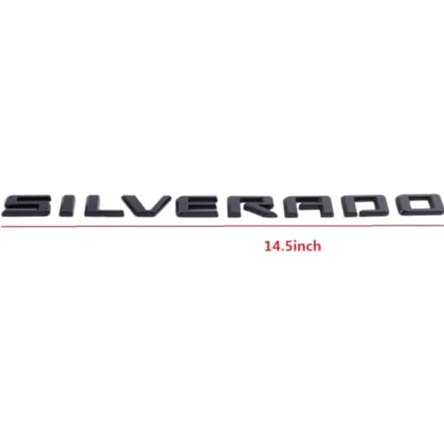 Image of 4pack for Silverado Plus LTZ Emblems 2019-2025 3D Letters Badges Compatible with Silverado (Gloss Black)