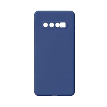 Capinha Colorida Linha PREMIUM Compatível Com Samsung Galaxy S10 PLUS Case Slim Flexível Aveludada 3 Camadas De Proteção DUPIN (AZUL ESCURO)