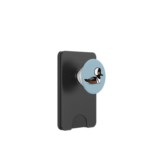 Cute Cartoon Hooded Merganser Fun Birdorable Waterfowl Duck PopSockets Swappable PopGrip
