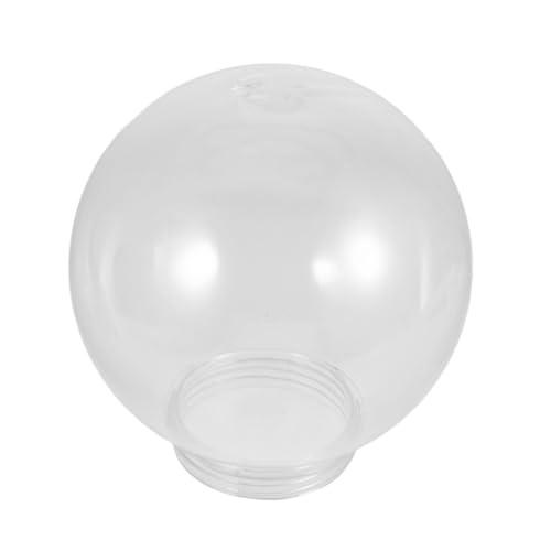 TOYANDONA Pantalla de Lámpara Acrílica Transparente Redonda con Abertura Recambio para Lámparas de Exterior Iluminación Jardín y Postes Fácil Instalación Alta Claridad y Eficiencia Lumínica