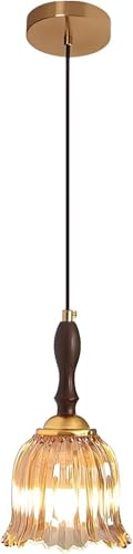 Lampe suspendue en verre doré E26 réglable pour salon, chambre et éclairage îlot de cuisine