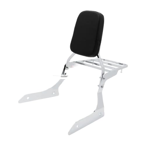 Dossier passager moto noir argenté et coussin de selle pour Stryker 1300 XVS1300