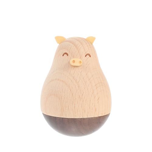 Gadpiparty Holz Stehaufmännchen Tierfigur Tischdeko aus Holz Handgefertigt Stabile Holzfigur für Büro Wohnzimmer Geschenk für Tierliebhaber Muttertag Deko Zuhause