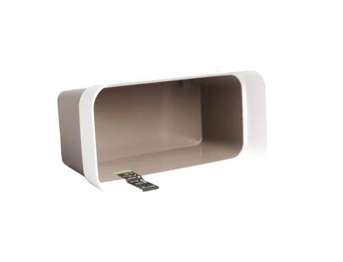 HARSHDEEP-Arty-Hanging Pots for Home Decorative Indoor Outdoor Plants Rectangular Plastic 11 Inch Set of 5 (White-Mocca)