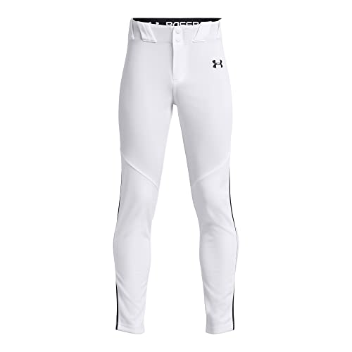 Pantalon baseball Under Armour blanc avec liseré noir style classique garçon - 3