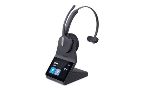 Image of Yealink HA64 Pro Wireless DECT & Bluetooth Headset with Touch Screen for Office, Home, Desk Phone, Computer, Smartphone (Single Speaker) | Up to 600 ft DECT range and 26H Bluetooth talk time keep you connected all day, in office or out