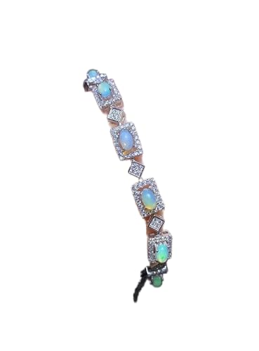 Pulsera de ópalo de plata de ley 925 el regalo romántico para mujer