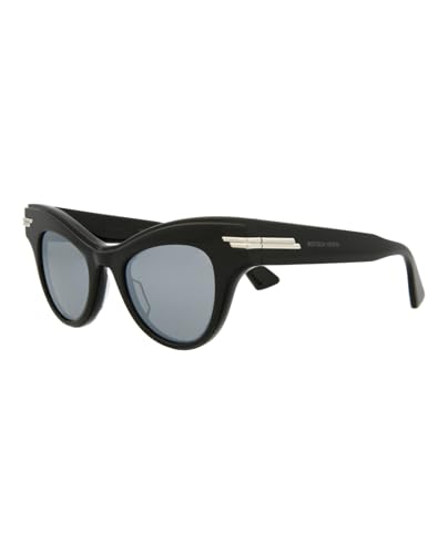 Bottega Veneta Cat Eye Sunglasses Black Black Silver Luxury Eyewear Made In Japan Acetate Frame Designer Fashion for Everyday Luxury2