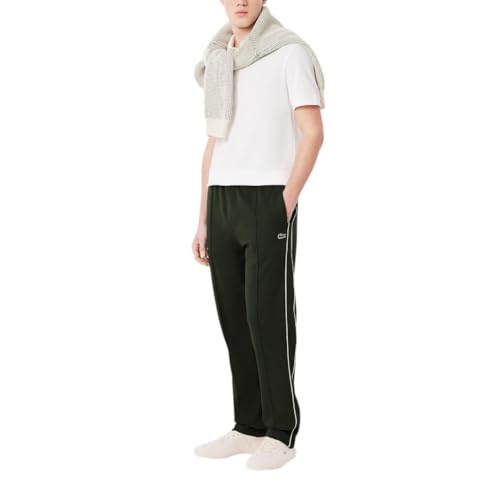Lacoste Men's Paris Piqué Sweatpants, Dark Army Green, Large
