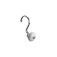 iDesign accroche rideau moderne pour la douche, anneau de douche en métal et plastique, crochet rideau de douche en lot de 12, blanc/argenté